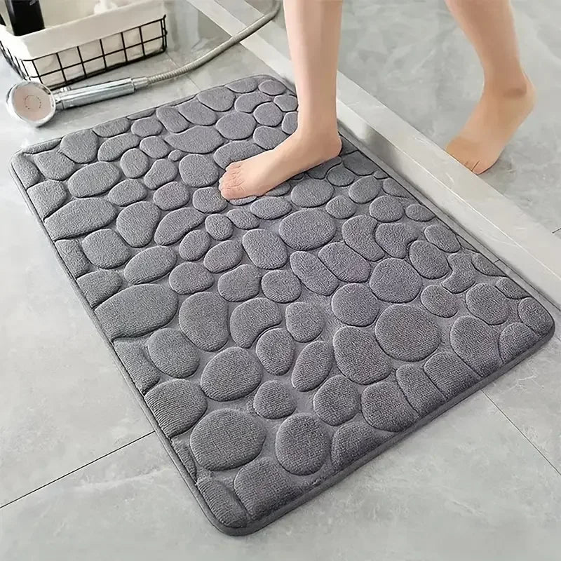 Cobblestone Embossed Bath Mat